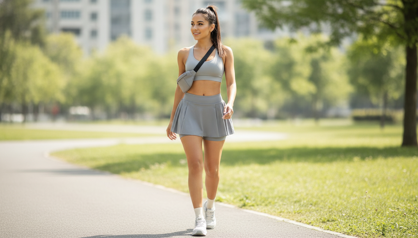 High-Waist Sports Skirt w/ Built-In Shorts: Fit & Style